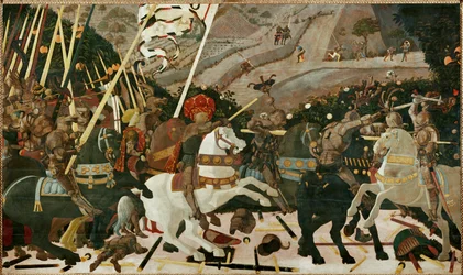 La battaglia di San Romano del 1432 (tempera all