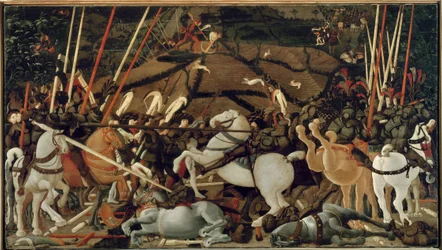 La battaglia di San Romano nel 1432: La disarcionatura di Bernardino della Carda