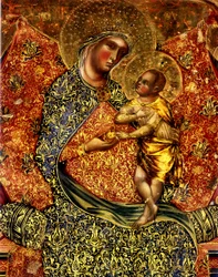 Madonna col Bambino in trono con due angeli