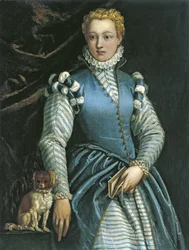 Ritratto di una Donna con un cane