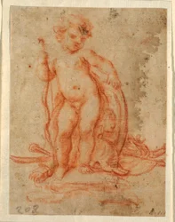 Disegno, progetto di Cupido e trofeo d