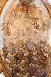 Cattedrale di San Cataldo, Cappella di San Cataldo, Volta affrescata con la gloria di San Cataldo, Taranto, Puglia (foto)