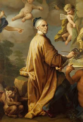 Autoritratto mentre dipinge la pace di Rastadt
