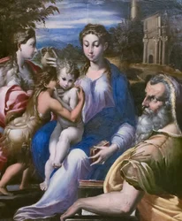 Sacra famiglia con San Giovanni Battista e Maria Maddalena