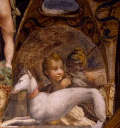 Cane e cacciatore, dal Mito di Diana e Atteone