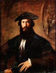 Ritratto di uomo. Dipinto di Francesco Mazzola Il Parmigianino detto Il Parmigianino (1503-1540) 1530-1531 Firenze, Galleria degli Uffizi