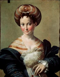 La favorita o schiava turca. Dipinto di Francesco Mazzola, detto il Parmigianino (1503-1540), 1530 circa. Dimensioni: 67 x 53 cm. Parma, Galleria Nazionale