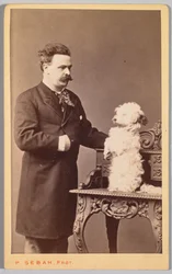 Ritratto di un uomo e il suo cane, c. 1880