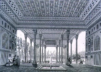 Vista interna del Padiglione degli Specchi, Isfahan, tavola 35 da 