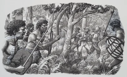 Aborigeni (guazzo su carta)