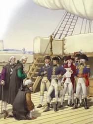 Napoleone accetta la resa di Malta (gouache su carta)