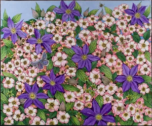 Una macchia viola, 2011 (acrilico su calicò)