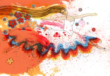Ballerina, 2025 (acrilico; digitale)