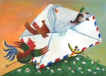 Gallo di cristallo, 2023 (acrilico su carta)