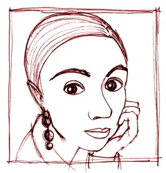 Ritratto, 2018 (inchiostro su carta)