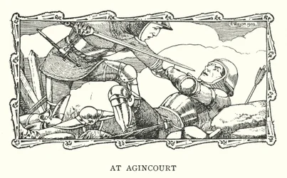 A la battaglia di Agincourt (litografia)