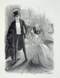 Illustrazione da "Il ritratto di Dorian Gray" di Oscar Wilde (1854-1900), incisa da E. d