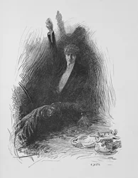 Illustrazione da "Il ritratto di Dorian Gray" di Oscar Wilde (1854-1900), incisa da E. d