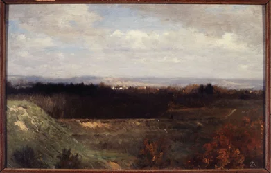 Vista del Bois de Boulogne dal Boulevard Suchet, circa 1860
