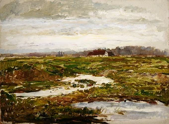 Paesaggio bavarese dalle pendici delle Alpi