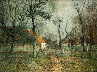 Fattoria a Knocke circondata da alberi