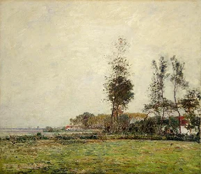 Olanda, paesaggio con alberi e case