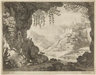 Capraio in una grotta
