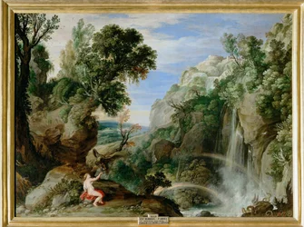 Paul Bril e P. P. Rubens: Paesaggio con Ebe e Giove (dipinto su tela)