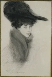 Consuelo Vanderbilt (1877-1964) Duchessa di Marlborough, c.1901 (puntasecca)