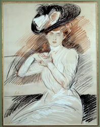 Madame Helleu. Disegno di Paul Helleu (1859-1927), XX secolo. Bayonne, Museo Bonnat