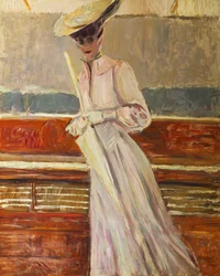 Madame Helleu sullo Yacht Etoile, c.1902