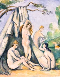 Bagnanti davanti a una tenda, dettaglio