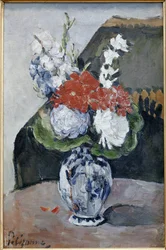 Bouquet in un vaso di Delft