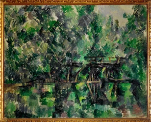 Ponte sullo stagno (pittura su tela)