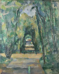 Viale a Chantilly. Dipinto di Paul Cézanne, 1888