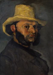 Gustave Boyer con un cappello di paglia