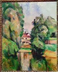 Mulino sul fiume (olio su tela)