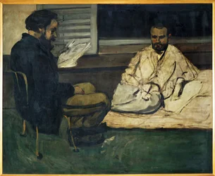 Paul Alexis lisant a Emile Zola (olio su tela)