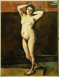 Nudo in piedi (olio su tela)