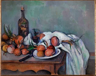 Natura morta con cipolle (olio su tela)