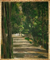 Il viale (olio su tela)