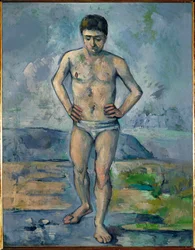 Il grande bagnante (pittura a olio)