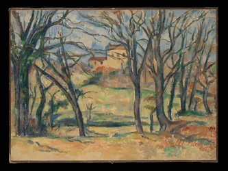 Alberi e case vicino al Jas de Bouffan