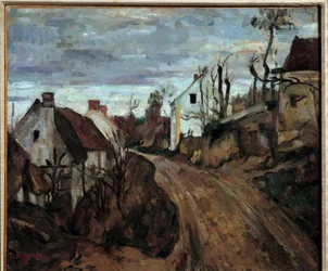 Una strada di villaggio ad Auvers-sur-Oise