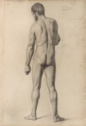 Nudo accademico, visto di schiena, 1862