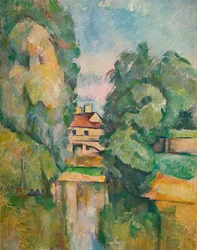 Casa di campagna vicino a un fiume, c1890