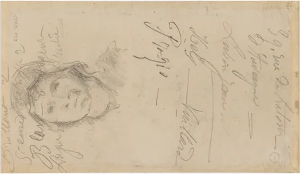 Cézanne - FWN 3005-52b, Dopo Louis Le Nain, Donna con cappellino, 1884-87