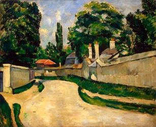 Case lungo una strada, c. 1881