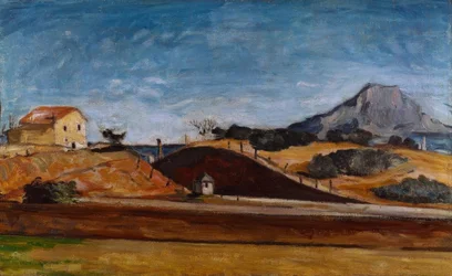 La trincea con la montagna Sainte-Victoire
