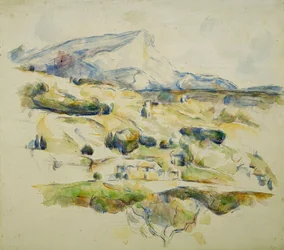 Monte Sainte Victoire verso Lauves; La Montagne Sainte Victoire Vue des Lauves, c.1902-1906
